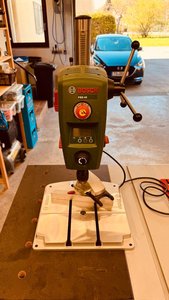 Bosch PBD 40 Tischbohrmaschine + Röhm Bohrfutter + Drehkreuz