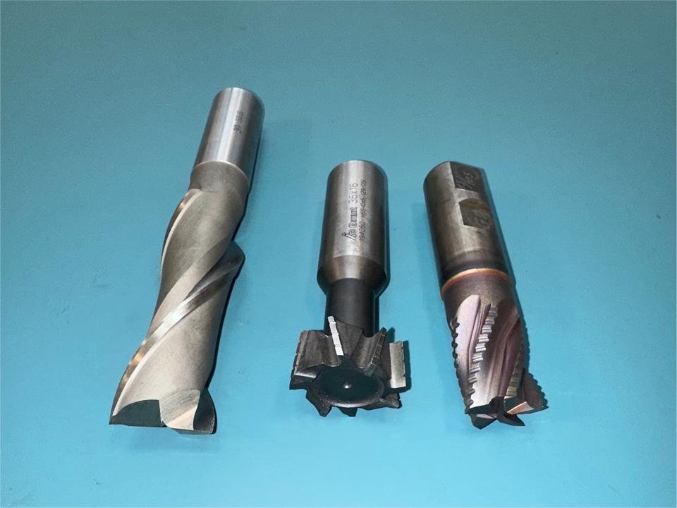 3x HSS Schaft-Fräser Schrupp-Fräser Schlicht-Fräser T-Nutenfräser