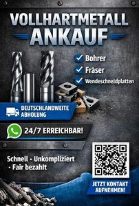 Ankauf Hartmetall/VHM Schrott -Bohrer, Fräser, Wendeplatten