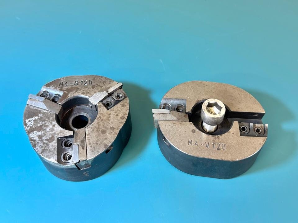 2x Wendeplatten-Fräser Ø120 Aufsteckfräser Meßerkopf Fräsmaschine