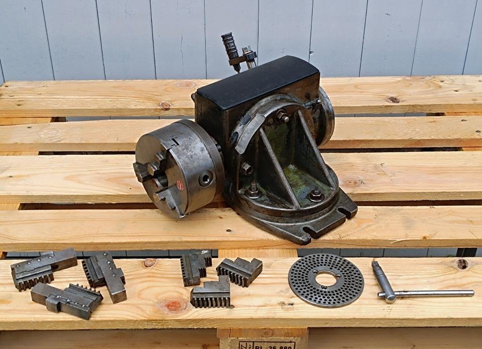 Teilapparat Teilkopf Deckel mit Dreibackenfutter Röhm