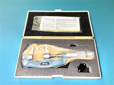 Neu Mitutoyo Bügelmeßschraube mit Meßschnäbeln 25-50 mm Meßgerät