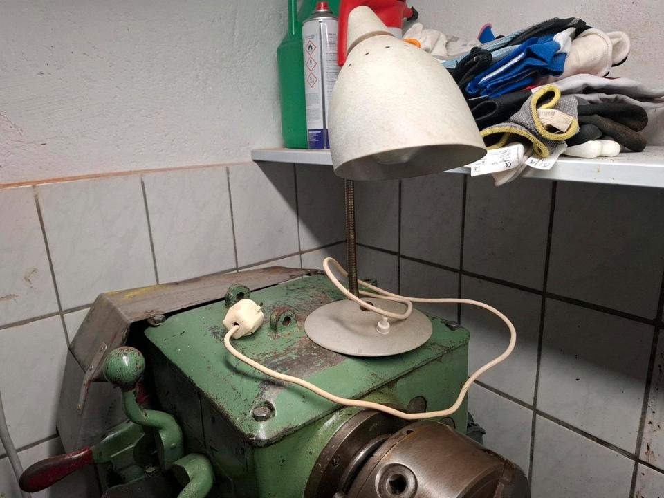 Alte Industrie Lampe für Drehbank Drehmaschine Fräse Werkstatt