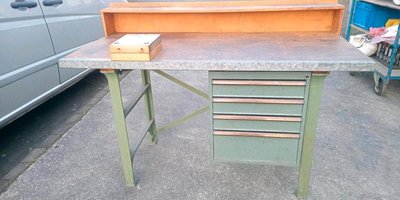 Werkbank Gußeisen Antik Vintage Industrie