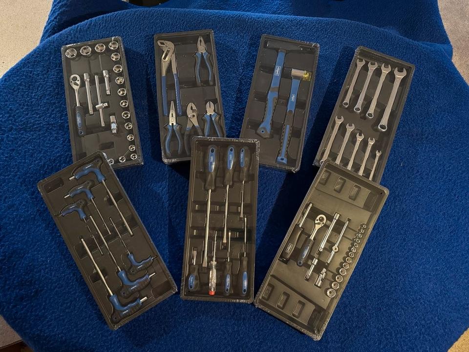 Werkzeugsatz, Werkzeug für Scheppach Werkstattwagen, Einleger