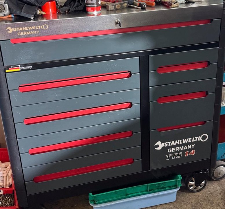 Stahlwelt Germany komplett Werkstattwagen Werkzeugwagen wie neu