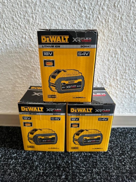 DeWALT DCB547 Akku 54V 9Ah Kompressor Schlagschrauber 18V