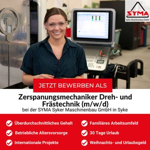 CNC Dreher und Fräser, Zerspanungsmechaniker (m/w/d) in Syke